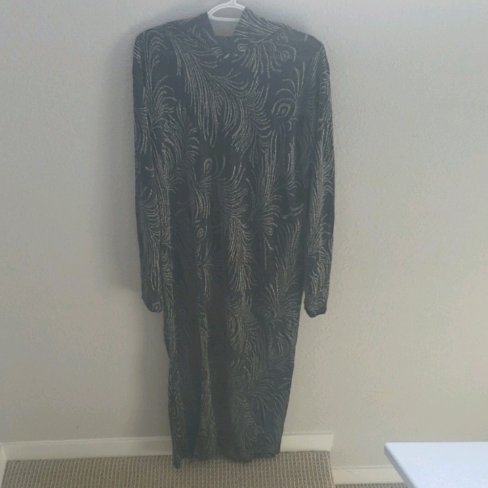 Cowl neck sheer dress NWOT